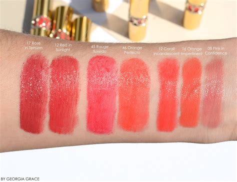 ysl rouge volupte shine oil in stick corail trench swatches|YSL rouge volupte shine lipstick.